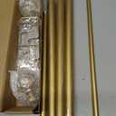 Gold Double Curtain Rod For Windows 28 to 48 Inch, 1 Inch Diameter Heavy-Duty Adjustable Dual Curtain Rod with Decorative Gold Foil Finials, Double Curtain Rod for Bedroom and Living Room