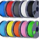 SUNLU PETG Filament 1.75mm, 10KG Bundle, Less Stringing, Good Layer Adhesion, 1kg per Spool, Pack of 10, 10 Colors, Black+White+Grey+Red+Orange+Pink+Sky Blue+Green+Yellow+Blue