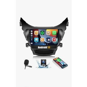 4+128G Radio for Hyundai Elantra 20112013, 9" Touch Screen for Elantra Bluetooth Radio with Wireless CarPlay/Android Auto, 5GHz WiFi, Bluetooth 5.0, EQ, GPS Navigation, 1280 * 720, Backup Camera