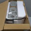 Circleware Triple Chalkboard Beverage Dispensers with Metal Stand & Spigot, Glassware for Water, Iced Tea, Punch, Cold Drinks, 3-80 oz Mason Jars, Copper, Gold, Silver