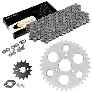 Caltric Drive Chain & Sprockets Compatible with Polaris Sportsman 90 2007-2014 / Sportsman 110 2016-2023 / Outlaw 90 2007-2014 / Outlaw 110 2016-2023 428 Pitch 136 Link