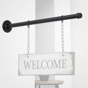 Zonon 24'' Hanging Sign Bracket with Adjustable Rings Street Holder Hanger Metal Wall Bracket with Mounting Hardware for Business Shop Home Office Classroom Outdoor - No Sign