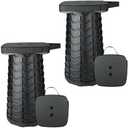 Boreeman 2 Pack Collapsible Stool, Square Shape, Lightweight Yet More Sturdy with Load Capacity 400lbs, Upgraded Portable Stool for Camping Fishing Hiking BBQ