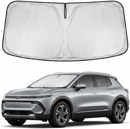 Windshield Sun Shade for Chevy Equinox EV 2025-2026 Sunshade Front Window Shade Custom Fit Equinox EV Accessories Sun Visor Foldable Shade Blocks UV Rays Accessories