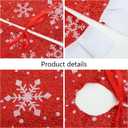 ULTECHNOVO 35. 4 Inch Large Christmas Tree Skirt Xmas Soft Cover Mat Decor Snowflake Collar Farmhouse Tree Skirt for Holiday Ornaments Party Home Indoor Decorations (Red)
