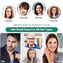 5 Pcs Handmade Bamboo Anti-Static Comb Set for Women and Men - Wide Tooth, Rat Tail, and Fine Tooth Combs for Long, Short, Thick, Thin, Wavy, and Curly Hair Detangling (Natural + Black)