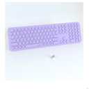 UBOTIE Wireless Purple Keyboard, Bluetooth 2.4GHz Dural Mode Connection Scissor Switches Slim Quiet Round Keycaps Full Size Office Computer Keyboards for PC MAC Smart Phones