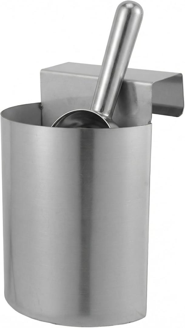 PRETYZOOM Ice Scoop Holder Hanging Organizer, Heavy Duty Metal Storage Box for Fridge Shelf, Ice Maker, Freezer, Supermarket, Home Use