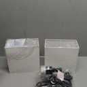 CADUKE Bedside Wall Lamp Set of 2, Plug in Wall Sconce with USB Charging Port and AC Outlet, Modern Black Brushed Nickel Wall Light with Plug in Cord for Living Room Office, E26 LED Bulb Included