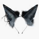 Faylay Man Women Furry Handmade Wolf/Fox Ear Headband Cosplay Hair Anubis Jackal Simulated Fox Ear Headband Accessories