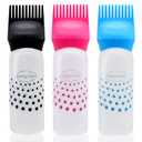 Root Comb Applicator Bottle: 6 Ounce Hair Dye Applicator Brush, Scalp Oil applicator, Hair Root Comb Color with Graduated Scale, 3Pack