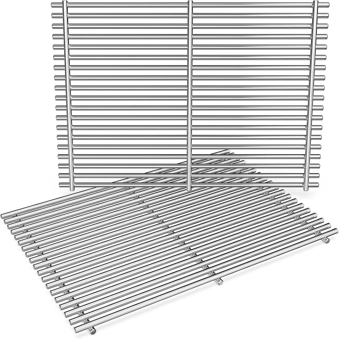 QuliMetal 18.75" Grill Grates for Weber Genesis II 300 & GS4 Genesis II LX 300 Series Gas Grills, Genesis II E&S 310 315 320 325 335, Genesis 2 Parts Replacement for Weber 66095, Stainless Steel