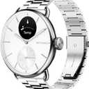 Compatible for Withings Smartwatch Bands, Lamshaw 18mm, 20mm Stainless Steel Metal Replacement Strap Bracelet Men & Women Compatible for Withings ScanWatch 2 42mm/ScanWatch Horizon/ScanWatch 42mm/Steel HR 40mm/Steel HR Sport/ScanWatch 38mm/ScanWatch 2 38mm/ScanWatch Light/Steel HR 36mm/Withings Move/Move ECG/Steel (Silver)