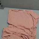 AISWI Women's Split Maternity Dress Fine Ribbed with Sparkly Gold Foil, Bodycon Ruched Pregnancy Dresses Baby Shower, Pink, Medium M