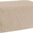 BELIZZI Home 100% Cotton Bed Blanket, Breathable Thermal Blanket Twin Size, Soft Chevron Thermal Blanket 60"x90", Cotton Bed Blanket, Perfect for Layering Any Bed for All Season, Beige (Biege)