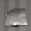 Wallaby 50 Count 1-Cup Mylar Bags with Labels, 10 Mil Total Thicker Long-Term Food Storage Pouches, 5x7 Heat-Sealable Airtight Packaging - Silver