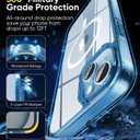 for iPhone 15 Case, Strong Magnet-Compatible with MagSafe, Shockproof Military-Grade Protection, Slim Mag Safe Thin Bumper Phone Cover 6.1 in for Apple iphone15 (Clear Blue)