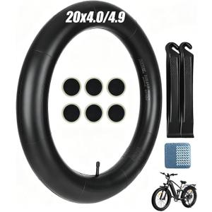 20x4.0/4.9 Fat Tire Bike Inner Tubes with AV 32mm Valve, 20x4.0/4.9 Premium Butyl Rubber Inner Tube for 20 inch Ebike Electric Bicycle for Road/MTB/Mountain/E Bike