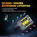 Zyvirexa 7440 LED Reverse Light Bulbs Compatible For Honda CR-V 2002-2016, White Light, Plug and Play, Pack of 2