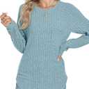 Motarto Lightweight Sweaters for Women Tunic Ribbed Tops Pull Over Casual Long Sleeve Shirts Plus Size Top for Daily Wear (X-Large)