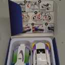 Unicorn Collision Transforming Cars Toy for Girls Boys, 2 Magnetic Cars Transform into Magical Unicorn Collision Transforming Robot Cars Toy Deformation Christmas Birthday Gifts for Kids Blue