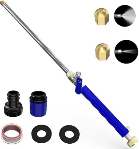 SISUPASSIE Jet Nozzle for Garden Hose, High Pressure Hose Tool with Different Nozzles and Quick