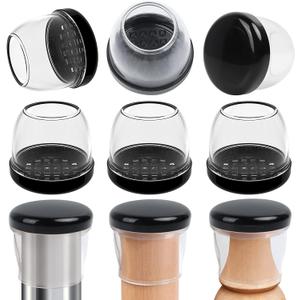Ezprotekt 24 Pcs Chair Sliders for Carpet, Chair Glides for Carpet, Round Carpet Teflon Furniture Pads, Chair Leg Protectors Caps for Carpet, Furniture Sliders for Table (XL Fit: 1.4"-1.65")