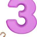 Ducodocu Large Number Cake Pan for Baking 3D Silicone Cake Mold DIY Baking Mold Novel Cake Tins for Birthday Wedding Anniversary Number of 3