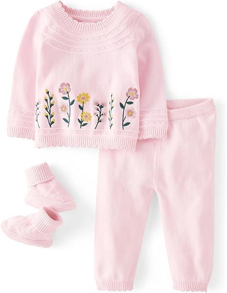 Gymboree baby-girls Sweater Long Sleeve Top Pants and Socks 3-piece Set, Size: 0-3 Months