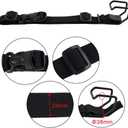 J Hook Luggage Strap Add a Bag Hook Hanger Strap, Adjustable attaches Briefcase Together (Black-Normal Size)