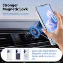 Casehas Magnetic for Galaxy S25 Ultra Case with Invisible Stand, Compatible with MagSafe, Clear Bling Sparkle Shockproof Slim Anti-Slip Military Drop Protection Hard Phone Case 6.9" Glitter Sky Blue
