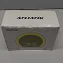 ANJANK Extra Loud Alarm Clock with Wireless Bed Shaker, Vibrating Dual Alarm with Light Wake Up for Heavy Sleepers & Hearing Impaired, 9-Color Night Light, 8 Sounds, 0-100% Dimmer, USB Charger