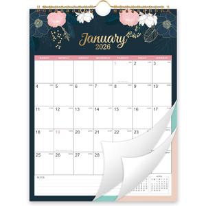 2026 Wall Calendar - 2026 Calendar, Wall Calendar 2026 from January 2026 - December 2026, 8.4 x 11", Twin-wire Binding, Hanging Hook, Holidays