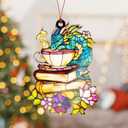 Elphaba Ornament, Dragon Ornaments for Christmas Tree, Unique Dragon Christmas Ornaments, Book Ornament Gift for Readers, Fantasy Dragons Decoration for Holiday Tree, Cute Magical Home Decor