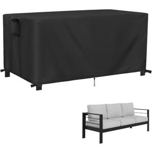 Kingling Outdoor Bench Cover for 3-Seat Aluminum Sofa, Patio Sofa Covers Waterproof for Outdoor Seating Loveseat Covers Heavy Duty Couch Cover-73 W x 26" D x 25" H Inch(Black)