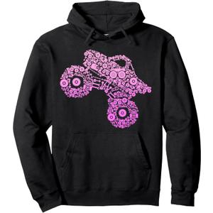 Monster Truck Girls Women Pullover Hoodie, L
