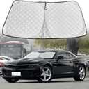 Front Windshield Sun Shade for Chevrolet/Chevy Camaro 2010-2015,Upgraded Thickened Foldable Front Sun Shield Protector Blocks UV Rays Internal Accessories