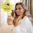 KLUBI Christmas Gift for Bride - Wifey Est 2025 Cup with Straw and Lid Cool Bridal Shower Gifts for Bride To Be Wifey Gifts for Wife Cup Tumbler Mrs Wedding 2025 (Wifey Est 2025 Clear Glass (16 Ounce))