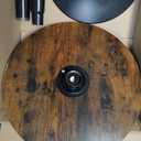 HOOBRO Round Bar Table, 35" Tall Pub Table, Cocktail Table with Base for Narrow Space, Bar Height Table for Kitchen, Easy to Assemble, Rustic Brown BF57BT01