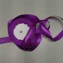 Purple Satin Ribbon 3/4 Inch x 25 Yards, Solid Color Fabric Ribbon for Gift Wrapping, DIY Crafts, Hair Bows Making, Wreath, Wedding Party Decoration and Sewing Projects