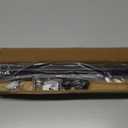 Curtain Rods for windows 32-62 inch, 5/8 inch Decorative Matte Black Splicing Heavy Duty Metal Curtain Rod set with Brackets,32-62", Black