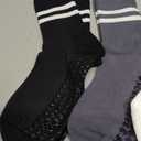 Lacholin Yoga Pilates Socks with Grips for Women, Non Slip Grips Cotton Socks for Barre, Ballet, Dance, Workouts 6-9