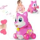 Musical Puppy Toy 6-12 Months,Baby Bilingual Toddler Learning for 1+ Year Old Girl Gift,Baby Crawling Toys,Infant Tummy Time Toy, 1st Birthday Gift Christmas for Newborn Girl Boy Age 1-2