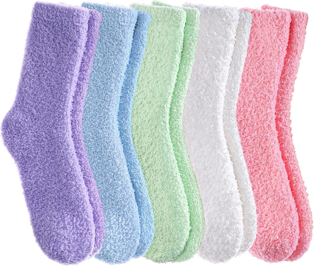Fuzzy Socks for Women Cozy Fluffy Slipper Socks Soft Warm Winter Fleece Plush Sleeping Gift Socks