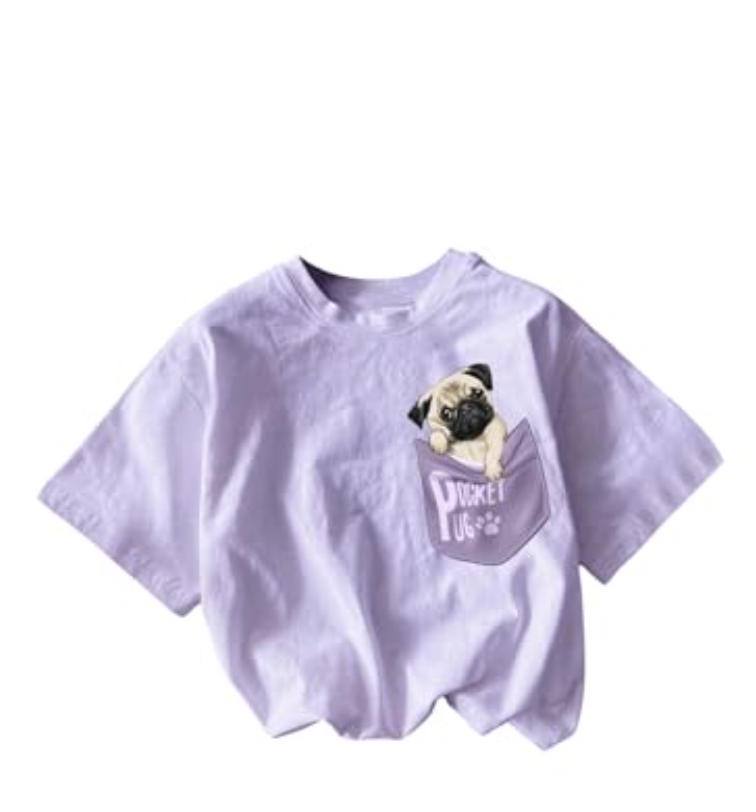 SweatyRocks Girl's Cute Graphic Print T Shirt Short Sleeve Cartoon Crew Neck Tee Top 10Y