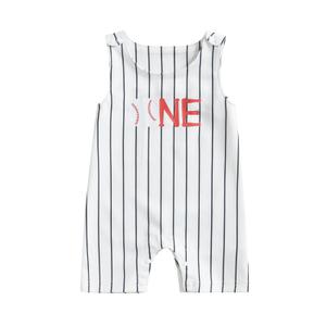 Ayalinggo Toddler Boy Easter Outfit Bunny Carrot Embroidery Jumpsuit Sleeveless Overall Spring Palysuit Easter Clothes 0-3 Y (White Stripe One, 6-12 Months)
