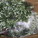 HyeFlora 26'' Artificial Boxwood Topiary Trees with Lavender 2 Pack Fake Plants for Outdoor Indoor Artificial Shrubs with Metal Ground Spike UV Resistant Fake Bushes for Front Porch Garden, White