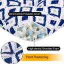 Outdoor Chair Cushions, Outdoor Seat Cushions for Patio Furniture Waterproof with Ties, Replacement Tufted Patio Chair Pads, 19x19x5 inches Set of 4