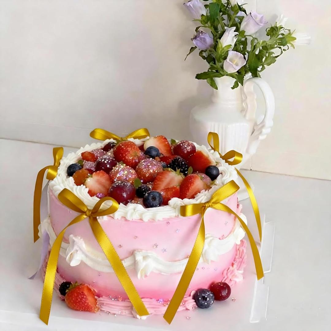 Elegant Gold Bow Cake Toppers (20-Pack), Wedding Cupcake Decorations, Bridal Shower Birthday Party Decor Supplies