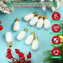 Retisee Christmas Village Light Bulbs, 0.7W 120V E12 Base T20 LED Replacement Night Bulbs Accessory for Villages Houses Dept 56, Christmas Tree and House(50 Pcs)